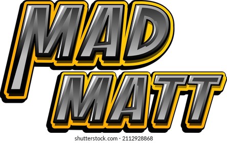 Mad Matt logo text design illustration