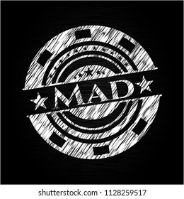 Mad on chalkboard