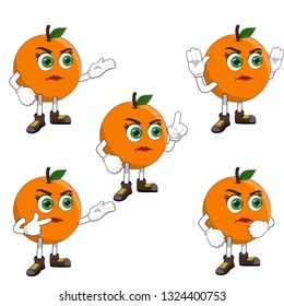 Mad Orange Female Cartoon Character