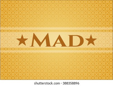 Mad poster or card
