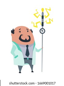 Meister Professor für Labormantel. Crazy-Wissenschaftler