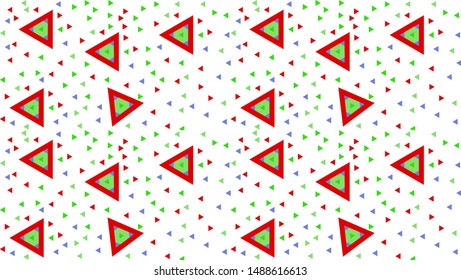 mad red pyramids and shards, watermelons, pattern on white