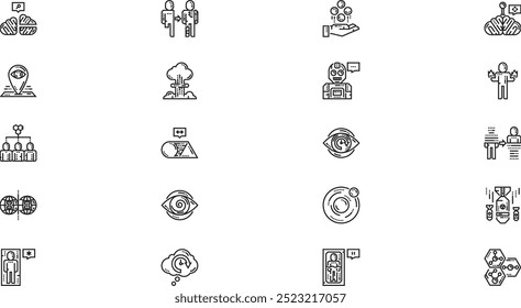 Ícones de ciência loucos Coleção de ícones de vetor de alta qualidade com traço editável. Ideal para projetos profissionais e criativos.
