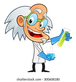 Mad scientist, he is experimenting with chemicals