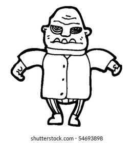 mad scientist monster cartoon