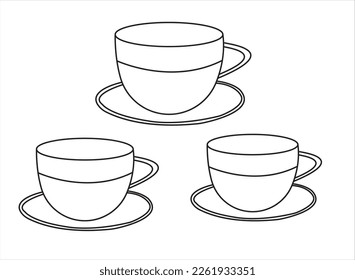 Teeparty Tee-Tee-Tee-Unterhaltung Fahrt auf Frauen handgemalt Teacup vor dem Weltkrieg alle. Eine feminine Einrichtung mit Tasse auf Teller, heißer Kaffee in feiner Farbe mit Deko und Rosen Kopienraum