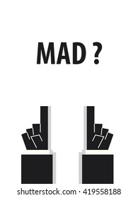 MAD typography vector illustration