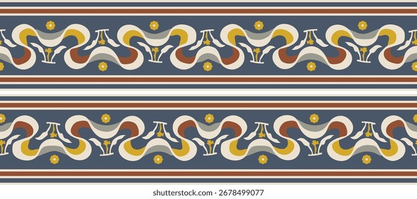 Madaba Floor Mosaic em Vetor. Madaba Mosaic quadro ilustração na Jordânia. Era bizantina de quadros vetoriais contínuos