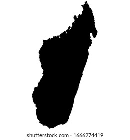 Madagascar as an abstract vector graphic illustration. Isolated on white background.