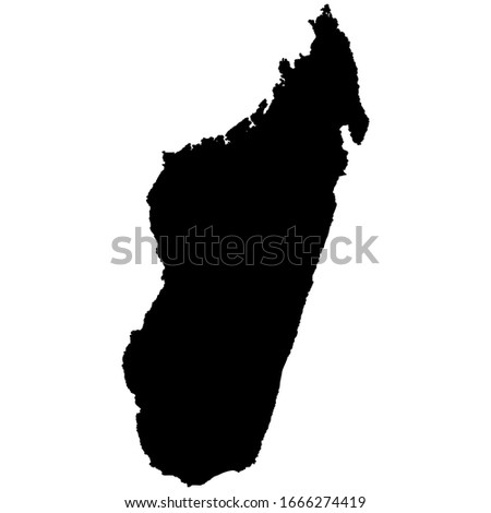 Madagascar as an abstract vector graphic illustration. Isolated on white background.