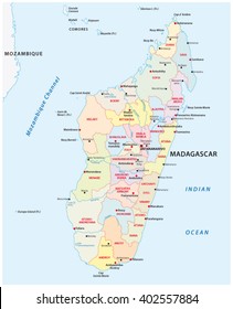 Madagascar administrative map