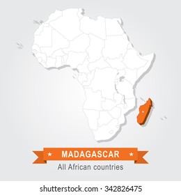 Madagascar. All the countries of Africa.