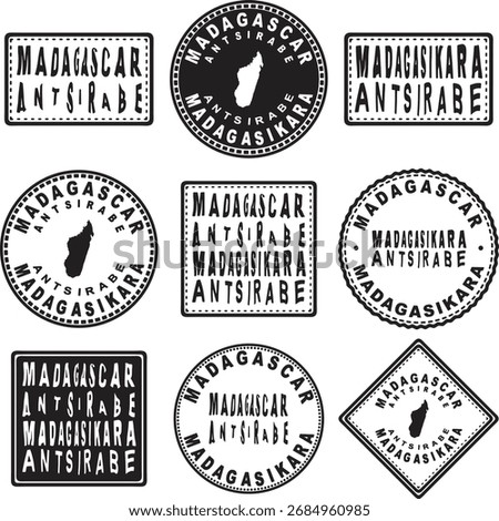 Madagascar Antsirabe Round Seal Map Design