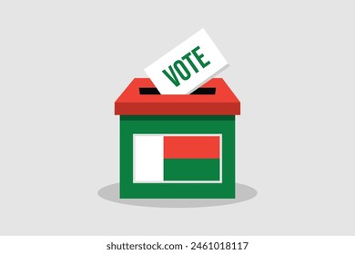 Concepto de Ilustración vectorial plana y minimalista. Votar Elecciones de Arte Conceptual.	