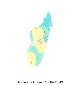 Madagascar country africa map illustration vector