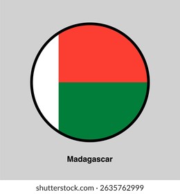 Madagascar country flag vector isolated on transparent background