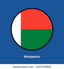 Madagascar country flag vector isolated on transparent background