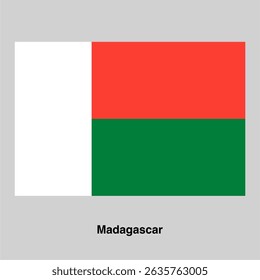 Madagascar country flag vector isolated on transparent background