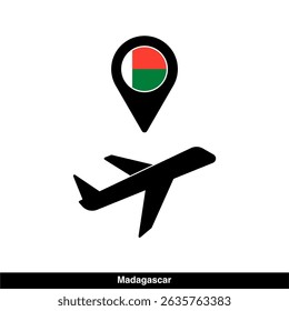 Madagascar country location icon isolated on transparent background