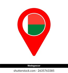 Madagascar country location icon isolated on transparent background