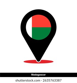 Madagascar country location icon isolated on transparent background