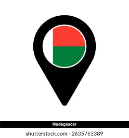 Madagascar country location icon isolated on transparent background