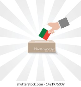 Madagascar Elections Vote Box Vector 
