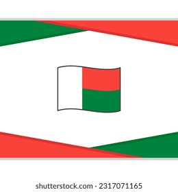 Madagascar Flag Abstract Background Design Template. Madagascar Independence Day Banner Social Media Post. Madagascar Vector