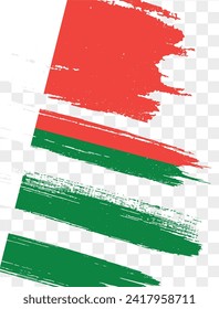 Madagascar flag with brush paint textured isolated  on png or transparent background vector illustration
