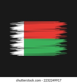 Ilustración del vector del pincel de bandera de Madagascar