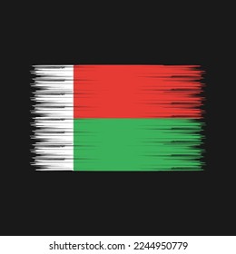 Ilustración del vector del pincel de bandera de Madagascar