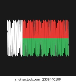Ilustración del vector del pincel de bandera de Madagascar
