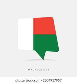 Madagaskar-Flaggenblase-Chat-Symbol