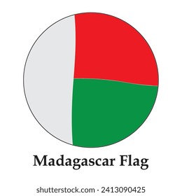 Madagascar flag icon vector illustration symbol design