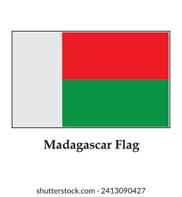Madagascar flag icon vector illustration symbol design