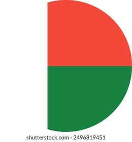 Bandera de Madagascar ilustrador país banderas símbolo redondo nación 