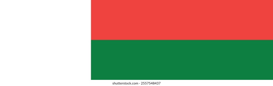 Madagascar flag long banner digital vector illustration