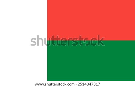 Madagascar flag national material design