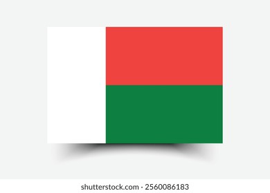 Madagascar flag official colors and proportion digital vector illustration