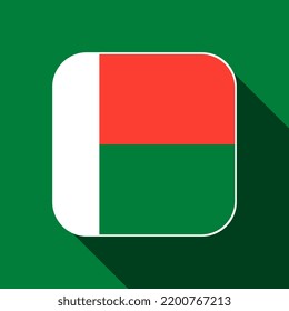Madagascar flag, official colors. Vector illustration.