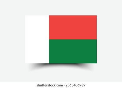 Madagascar flag official size and color standards vector illustration