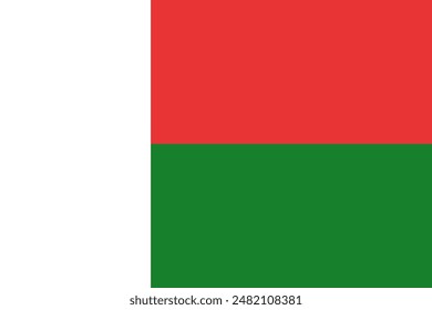 Madagascar flag pattern background. Realistic national flag design. Abstract vector template.