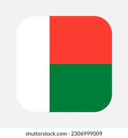 Madagascar flag simple illustration for independence day or election