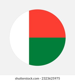 Madagascar flag simple illustration for independence day or election