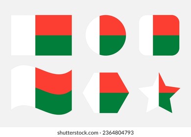 La bandera de Madagascar: simple ilustración del día de la independencia o las elecciones