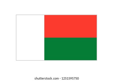 Madagascar flag vector