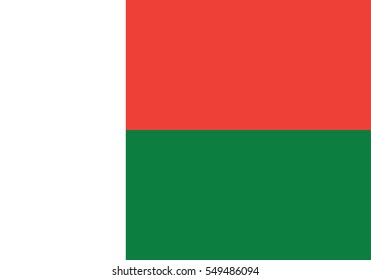 Madagascar flag vector