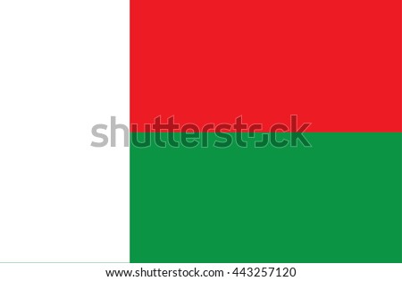 Madagascar Flag Vector