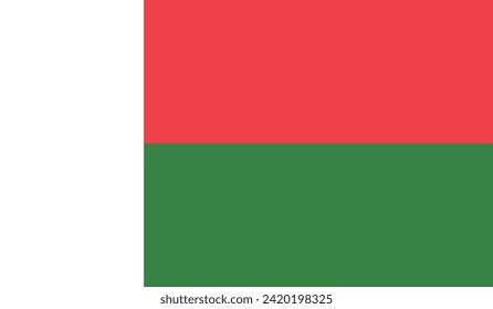 Madagaskar-Flag-Vektordesign-Stockillustration