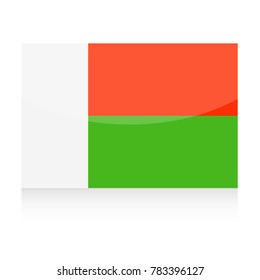 Madagascar Flag Vector Icon - Illustration